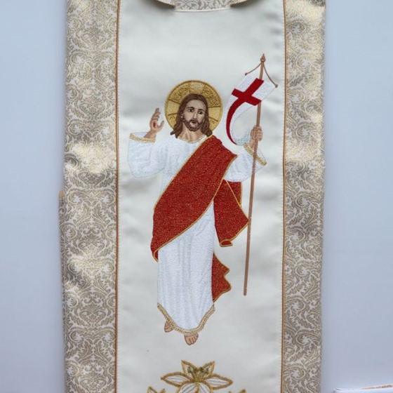 Ornat haftowany (K-793 ) Jezus Zmartwych. - złoty