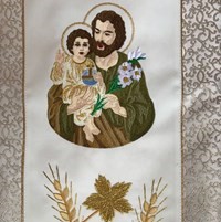 Ornat haftowany (K-735) Św. Józef - złoty