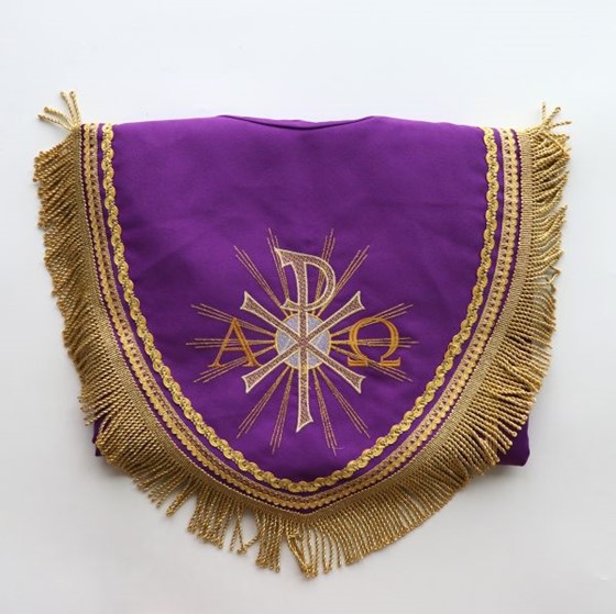 Kapa haftowana (K-822) /fioletowa - zwykła