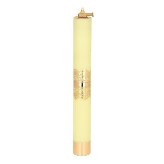 Świeca olejowa - wys. 31cm, śr.40mm /żółta