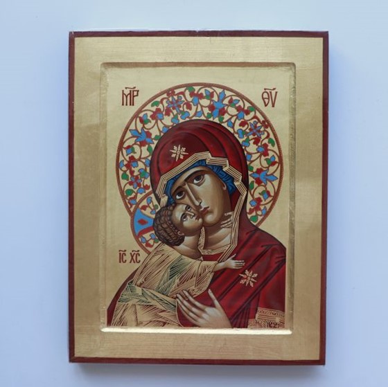 Ikona Matki Bożej z Dzieciątkiem (MK-3702) ozdobna
