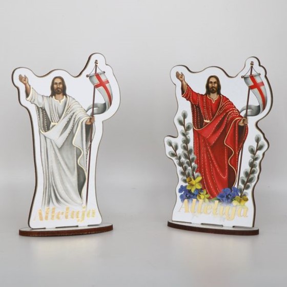 Plakietka z Jezusem Zmartwychwstałym Alleluja (R)