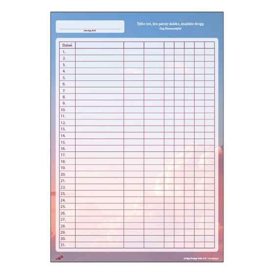 Kalendarz ścienny: uniwersalny (EP)