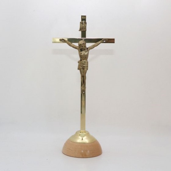 Krzyż nowoczesny - 21 cm (J mos - drewno) J