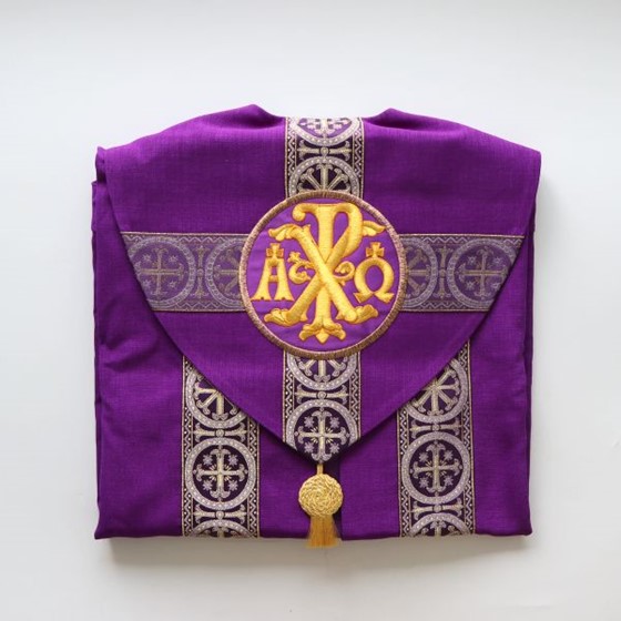 Kapa haftowana (AL-313) /fioletowa
