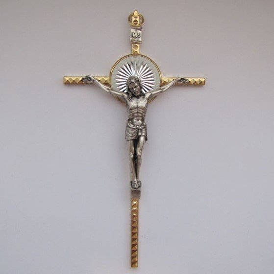 Krzyż wiszący - 16,5cm /srebrny (IT-079Z)