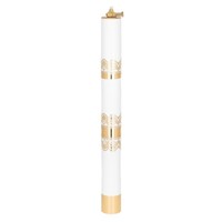 Świeca olejowa - wys. 40cm, śr.40mm /Biała