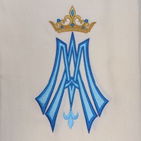 Ornat haftowany lniany (K-maryjny)