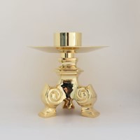 Lichtarz mosiężny pojedynczy - 11cm /IT-666