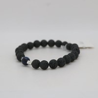 Bransoletka (R-męska) / lawa + agat