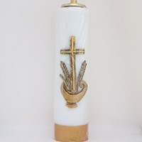 Świeca olejowa - wys. 30cm, śr.80mm (WG-A17) biała