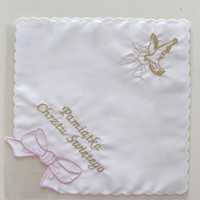 Szatka do chrztu - kwadratowa /Ptak R /kokarda