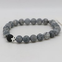 Bransoletka (R-męska) / jaspis szary