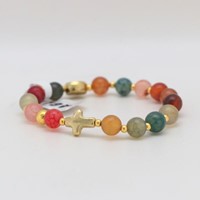 Bransoletka (KR-różaniec) / agat mix