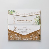 Pamiątka Pierwszej Komuni od Ojca Chrz. (KZK-8270)