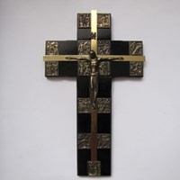 Krzyż wiszący - 30x18cm /drewniany (ARK-DK ciemny)