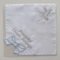 Szatka do chrztu - kwadratowa /Ptak N /kokarda