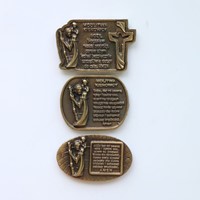 Plakietka metalowa (RYS-średnia) Święty Krzysztof