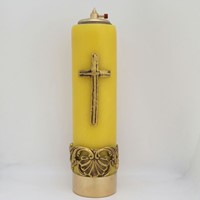 Świeca olejowa - wys. 30cm, śr.80mm (WG-A19) żółta