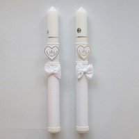 Świeca chrzcielna (TW-zdobiona-materiał) B