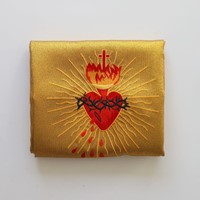 Welon haftowany - Serce Pana Jezusa (K-515) /złoty