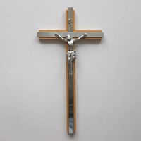Krzyż wiszący - 35cm /drewniany-mos (ARK-jasny)