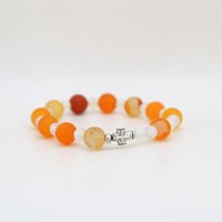 Bransoletka (ROS-różaniec) /agat pomarańczowy