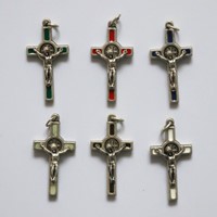 Krzyżyk - Św. Benedykt (19x38) /IT srebrny