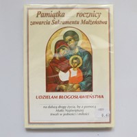 Pamiątka rocznicy ślubu (K-Św. Rodzina-ikona)