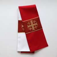 Stuła zwykła dwustronna (K) czerwono - biała