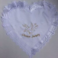 Szatka do chrztu - serce /Ptak wypalany Z