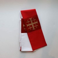 Stuła zwykła dwustronna (K) czerwono - biała