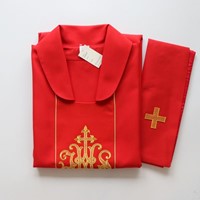 Ornat haftowany (K) czerwony - zwykły